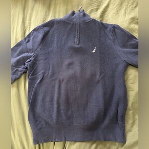 Navy Quarter Zip Sweater - Nautica